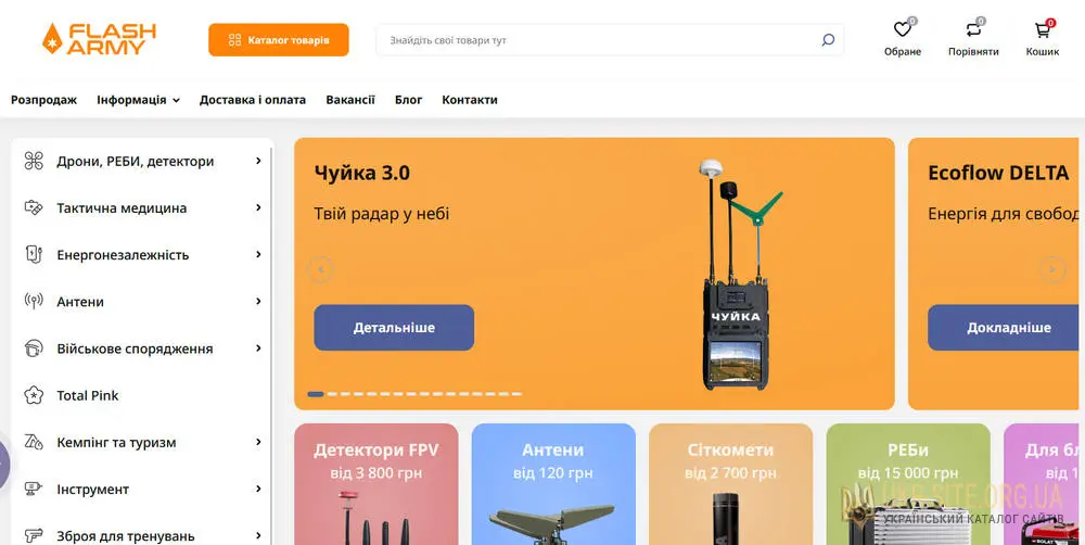 Магазин Flash Army: військторг